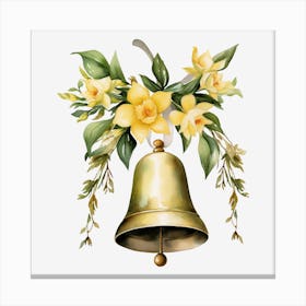 Bell With Yellow Flowers Canvas Print