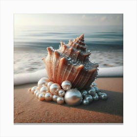 Pearls On The Beach 2 Canvas Print