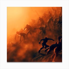 Zombies On A Hill 3 Canvas Print