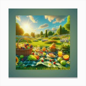 Picnic In The Park Canvas Print