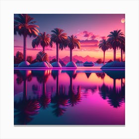 Psychedelic Sunset Canvas Print