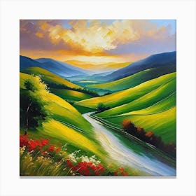 Sunset In The Countryside 7 Canvas Print