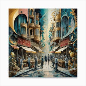 'The Bazaar' Canvas Print