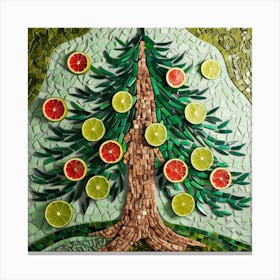 Mosaic Pine Tree I Canvas Print