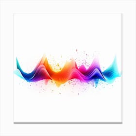 Abstract Colorful Music Wave Canvas Print