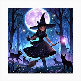 Witch In The Forest 1 Canvas Print