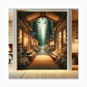 Cabin In The Woods 3 Canvas Print