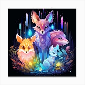 Foxes Canvas Print