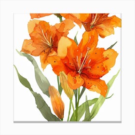 Orange Lilies Canvas Print