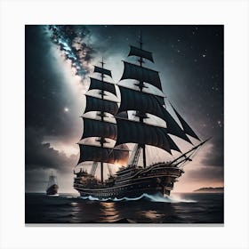 Sailing The Cosmic Seas Canvas Print