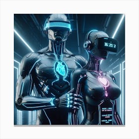 Futuristic Couple 40 Canvas Print