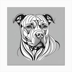 Pit Bull Dog Canvas Print
