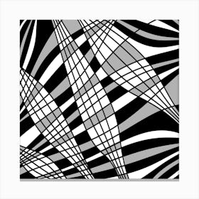 Abstract Black And White Canvas Print