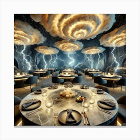 A Luxurious Dining Area Called Jovian Tempest Hal Canvas Print