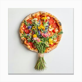 Bouquet Pizza Canvas Print