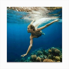 Swimming Art 7 Canvas Print