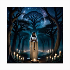 Shaman In The Forest Canvas Print