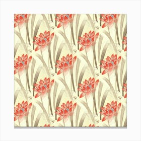 Flower Flora Leaf Wallpaper 1 Canvas Print