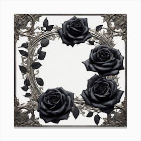 Black Roses 18 Canvas Print