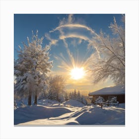 Snowy Landscape Canvas Print