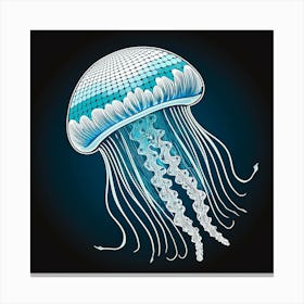 Blue Jellyfish Canvas Print