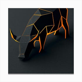 Bull 3d Canvas Print