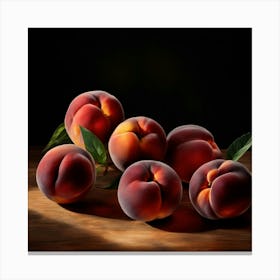 Ripe peaches Canvas Print