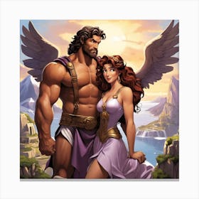 Aphrodite And Adonis Canvas Print