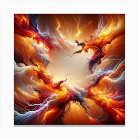 Abstract Fire Canvas Print
