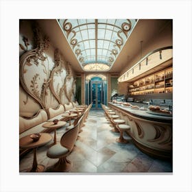 Cafe Interior Design 3 Canvas Print