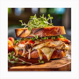 Grilled Chicken Sandwich Canvas Print