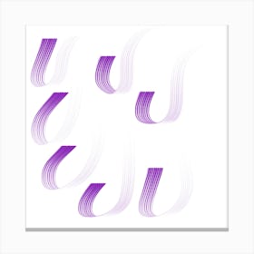 Purple Letters Canvas Print