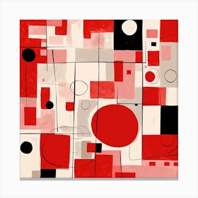 Abstract Red And Black Painting Canvas Print