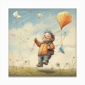 Flying Kites Canvas Print