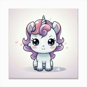 Cute Unicorn 446 Canvas Print