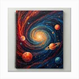 Spiral Galaxy Spiral Notebook Canvas Print