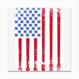 Drummer Us Flag 3alyk Canvas Print