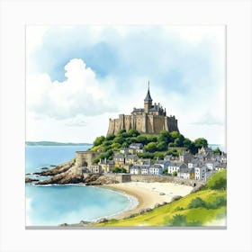 Watercolor Scene Of The St 1 Canvas Print