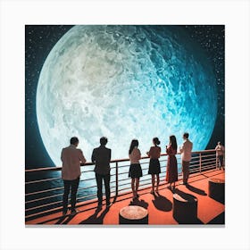 Moon And The Stars 10 Canvas Print