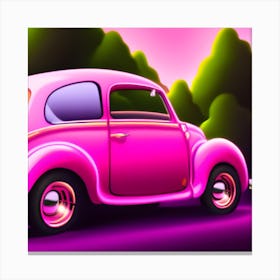 Pink Car 5 Canvas Print