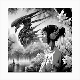 Monochrome Peace Canvas Print