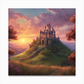 Castle At Sunset 2 Canvas Print