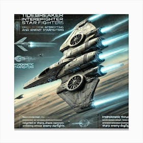 A High Tech, Sci Fi Scene Showing The Tidebreaker Canvas Print