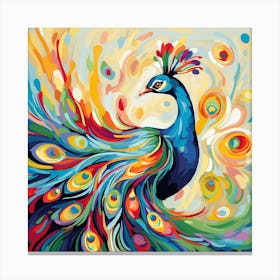 Peacock Painting 3 Canvas Print