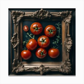 Tomatoes In A Frame 19 Canvas Print