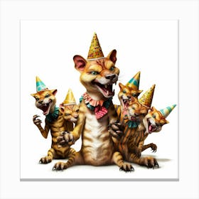 Tiger Party Canvas Print