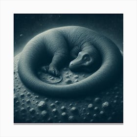 Lizard Sleeping On The Moon Canvas Print