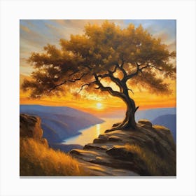 Sunset Tree 4 Canvas Print