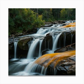 Abstract Representation Of A Waterfall 4 Canvas Print