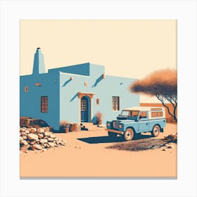 Desert House Tidjikja, Mauritania. Vintage  Canvas Print